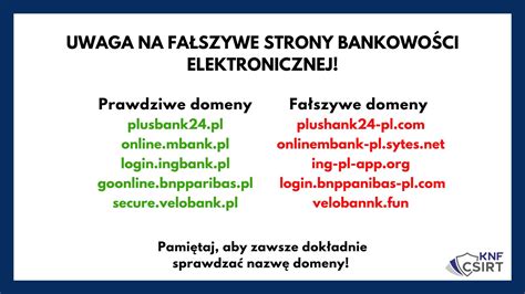 Uwa Ajcie Na Fa Szywe Strony Bank W Komisja Nadzoru Ostrzega Przed