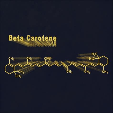 premium photo beta carotene structural chemical formula gold  dark