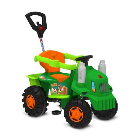 Carrinho De Passeio E Pedal - Carrinho de Passeio e Pedal - Trator - Verde - Bandeirante
