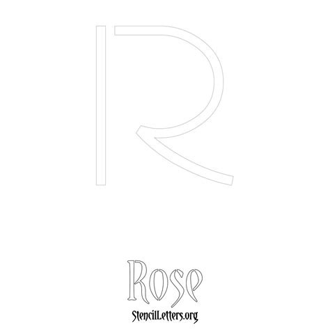Rose Free Printable Name Stencils With 6 Unique Typography Styles And
