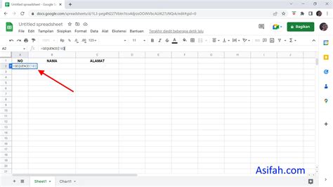 membuat nomor urut otomatis  google spreadsheet