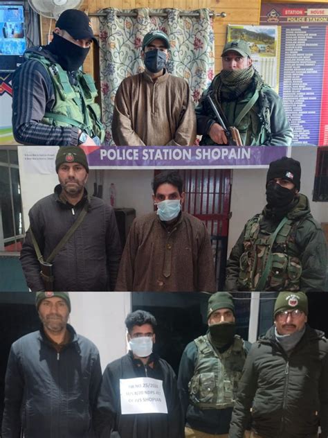 3 Drug Peddlers Arrested In Shopian Sopore Greater Kashmir