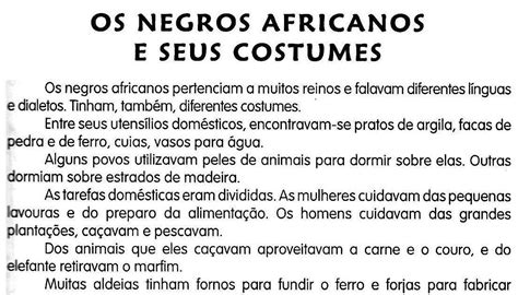 Costumes Dos Africanos No Brasil