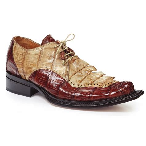 Mauri 44209 Crocodile And Hornback Shoes Camel Bone