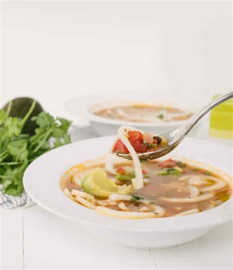 Tortilla Soup With Jicama Noodles — Inspiralized