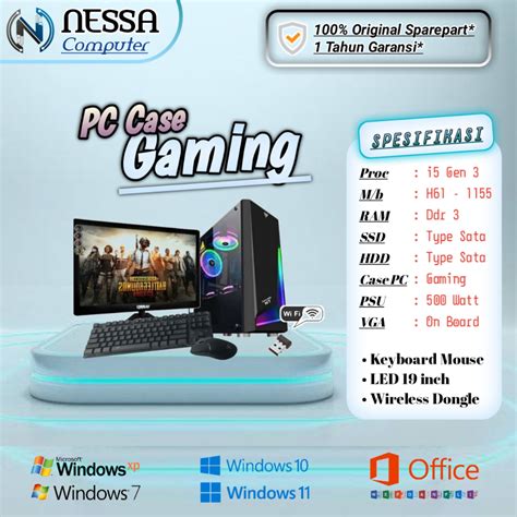 Jual Komputer Pc Rakitan Core I Gen Siap Pakai Vga Onboard