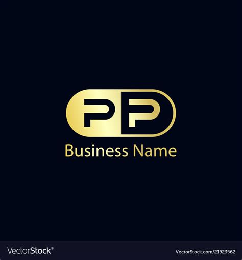 Initial letter pp logo template design Royalty Free Vector
