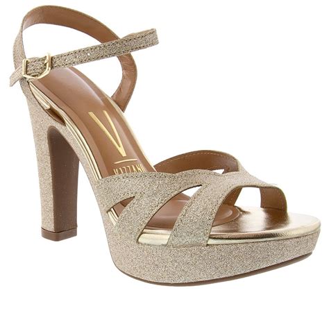 Salto Meia Pata Dourado - Sandália Vizzano Salto Grosso Meia Pata Glitter Dourado 6292239 em ...