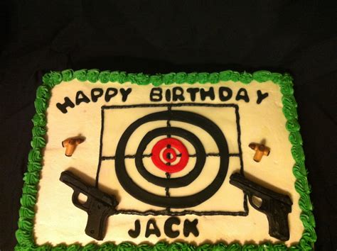 Hand Gun Target Cake - CakeCentral.com