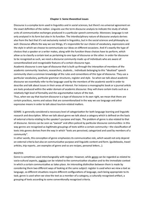 Sun Sea Sex And The Unspoilt Contryside Chapter Some Theoretical
