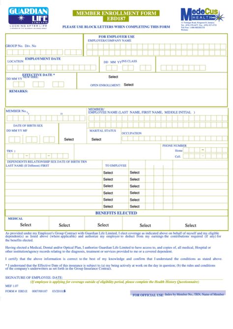 Guardian Life Health Insurance Claim Form Values Driven For Years