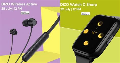 Realme DIZO Watch D Sharp smartwatch, DIZO Wireless Active Bluetooth ...