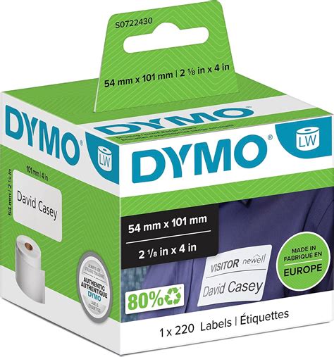 DYMO Authentic LabelWriter Large Shipping Labels Name Badges 54 Mm X