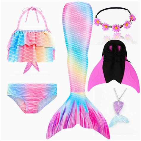 Mermaid Bikini Swimsuit With Flipper Monofin Costume Kawaiimerch