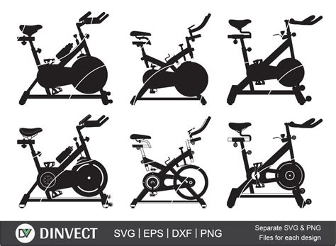 Spin Bike Svg Bodybuilding Spin Spinning Bike Silhouette Spinning