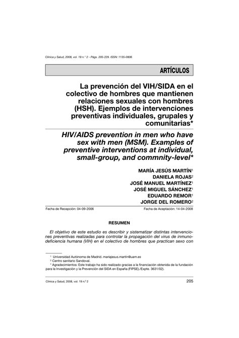 Pdf Hiv Aids Prevention In Men Who Have Sex With Men Msm Examples Of Preventive