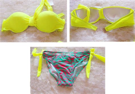 Fluorescent Color Fashion Bikini On Luulla