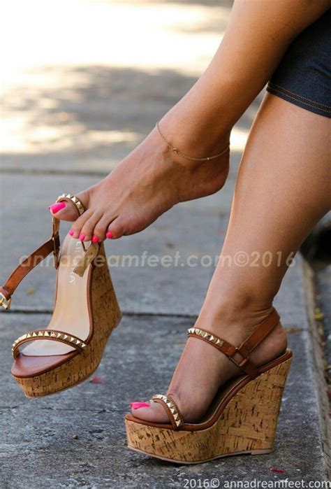Hot High Heels Wedge Sandals Beautiful High Heels Talons Sexy Bare Foot Sandals Wedges