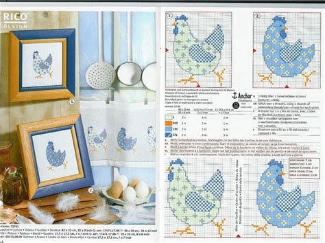 Вышивка крестом / Cross stitch : Схема вышивки крестом: веселые курочки ...