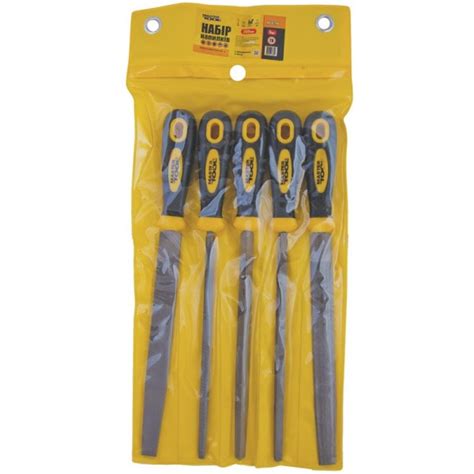 Купить Напильники по металлу MASTERTOOL 5 шт 200 мм плоский круглый ...