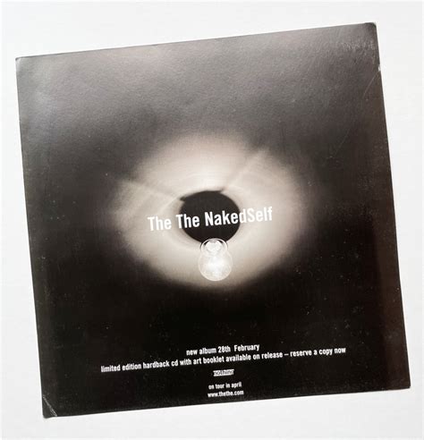 Naked Self Album Flat Poster Double Sided Promo THE THE