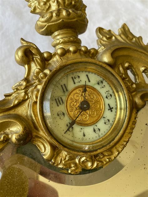 Rare 19th Century English Mirrored Mantel Clock Joliette