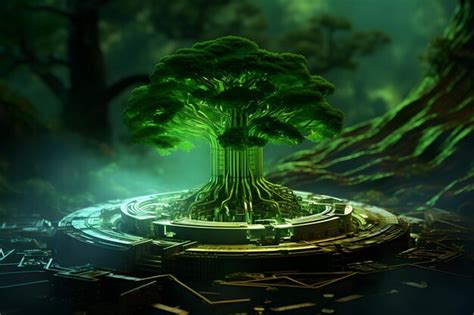 Premium Photo Fantasy Tree Artwork World Tree Tree Illustration