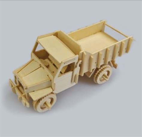 Laser Cut 3d Wooden Puzzle Assembly Instructions For Dump Loader Vector