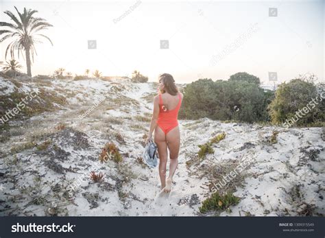 Lovely Sexy Brunette Girl Swimsuit Posing Stock Photo Shutterstock