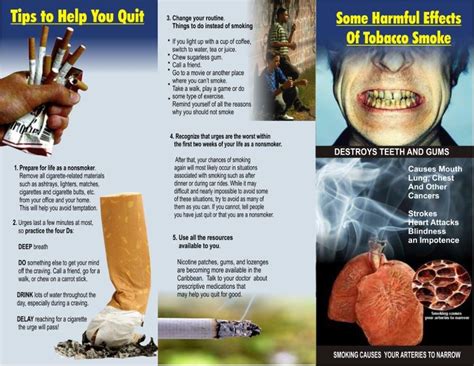 Printable Smoking Cessation Pamphlets
