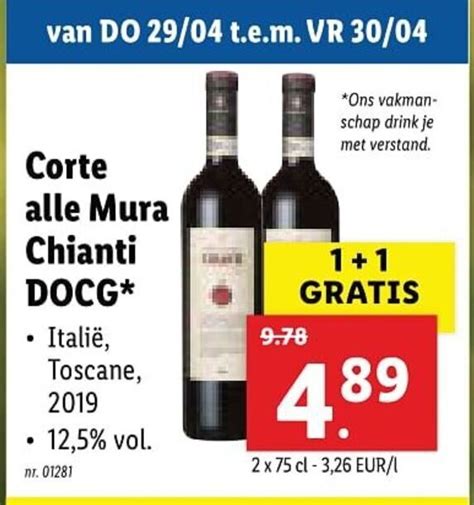 Corte Alle Mura Chianti DOCG Promotie Bij Lidl