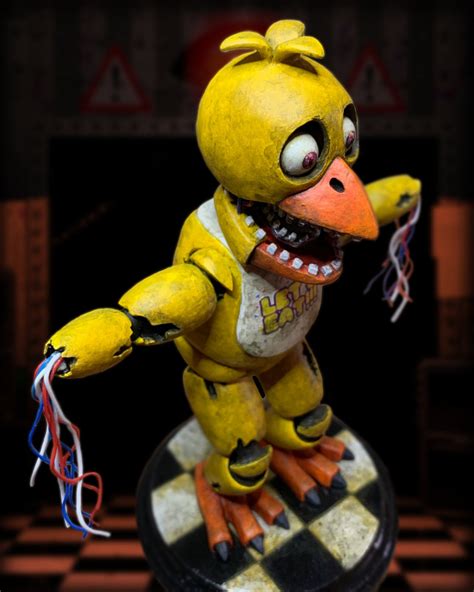 Withered Chica Sculpture Fnaf 2 Etsy