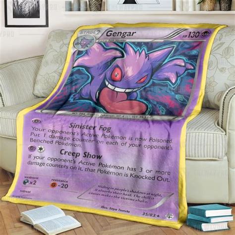 Pokemon Gengar And Mimikyu Gx Blanket Hot Sale