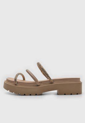 Tamanco Vizzano Tiras Nude Compre Agora Dafiti Brasil