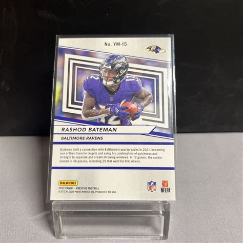 Rashod Bateman 2022 Panini Prestige Youth Movement Insert Foil YM 15