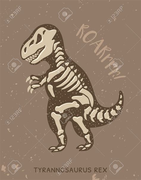 T Rex Skeleton Drawing at GetDrawings | Free download