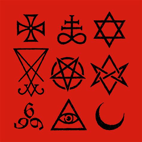 Satanic Symbols, Medieval Occultism, Magic Stamps, Sigils, Keys, Mystical Symbols Knots, Devil's ...