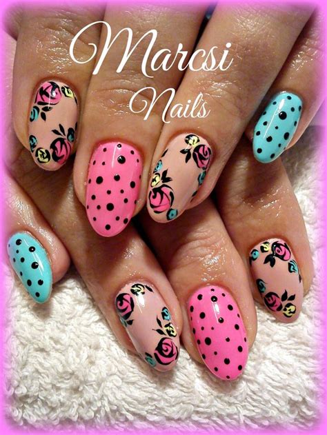 Pinknail Love Pink And Nude Nail Nail With Rose Disenos De Unas U A U As