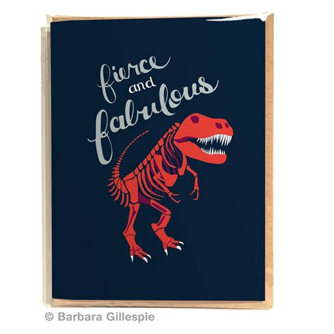 Tyrannosaurus Rex Card / Dinosaur Card / Fierce and Fabulous ...