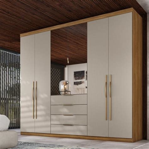 Guarda roupa Casal 6p Giardino Amêndola Touch nude Prime Tx Leroy Merlin