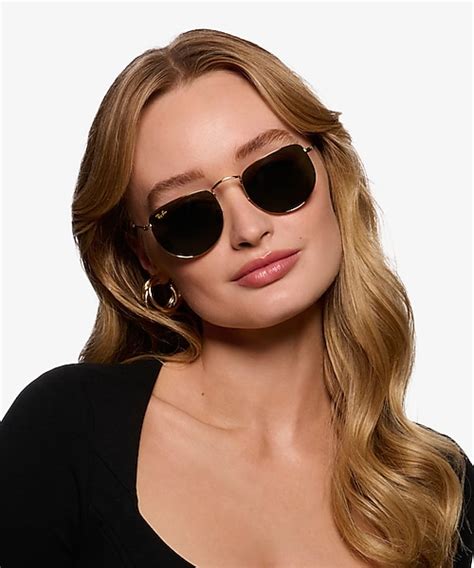 Ray Ban Rb3958 Elon Geometric Legend Gold Frame Prescription Sunglasses Eyebuydirect