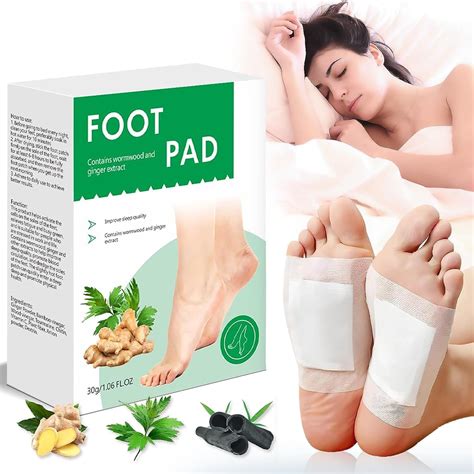 20 Pcs Ginger Detox Foot Pads | Natural Bamboo Vinegar | Remove Toxins, Relieve Stress | Improve