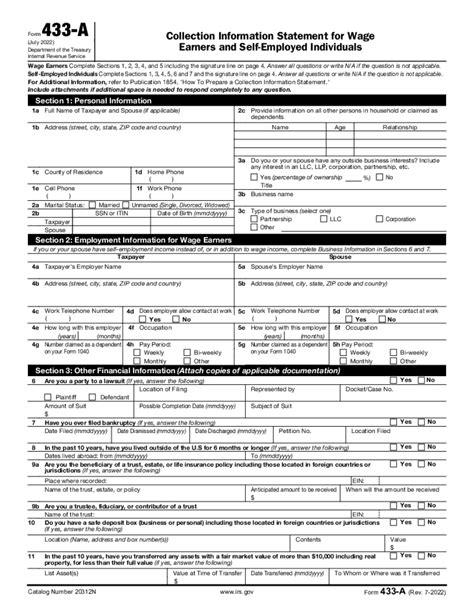 Irs Form A Oic Instructions Fill Online Printable Fillable Blank