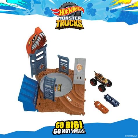 Hot Wheels Monster Trucks Arena Smashers Spin Out Challenge Hnb Lazada