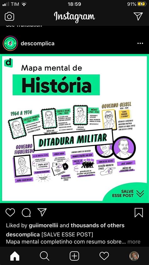 50 Mapas Mentais Sobre DITADURA MILITAR Study Maps