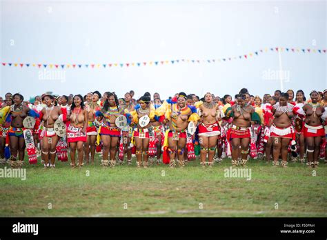 Ludzidzini Swaziland Africa Annual Umhlanga Or Reed Dance Ceremony
