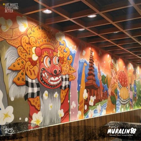 Mural Barong Bali Seni Mural Mural Lukisan Dinding