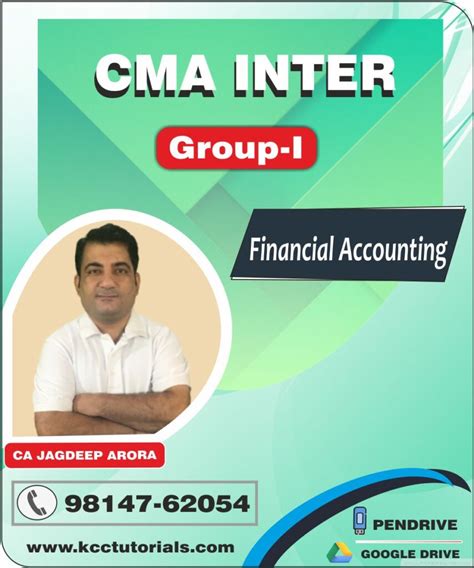 Paper Financial Accounting Cma Inter Kcc Tutorials