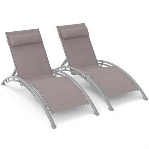 Tiramisubest Td Garden Metal Reclining Adjustable Beach Chair Ergonomic