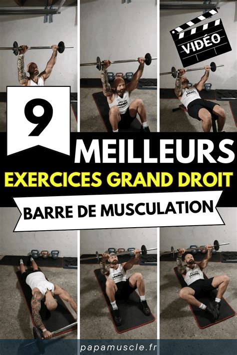 9 meilleurs exercices grand droit barre de musculation VIDÉO Papa